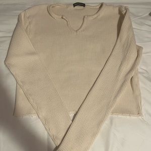 White Brandy Melville Cropped Sweater 🤍
